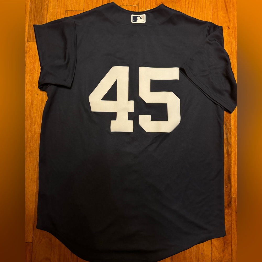 Nike 100% Authentic Yankees Gerrit Cole Nike Navy Alternate Player Jersey Size M